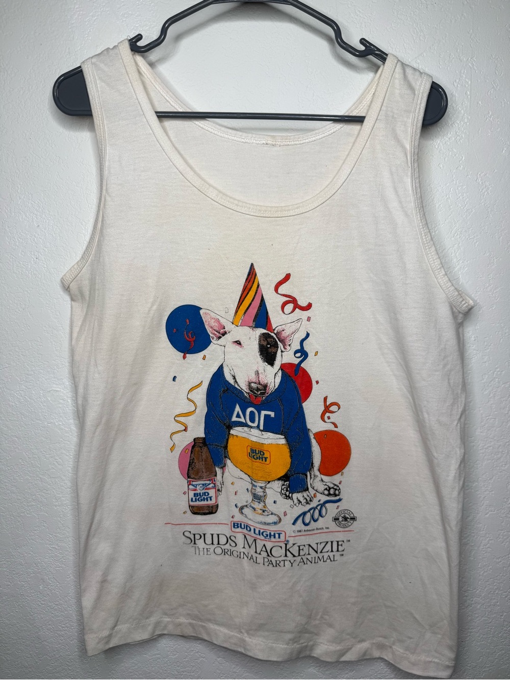 Vintage 1987 Bud Light "Spuds MacKenzie: The Original Party Animal"
